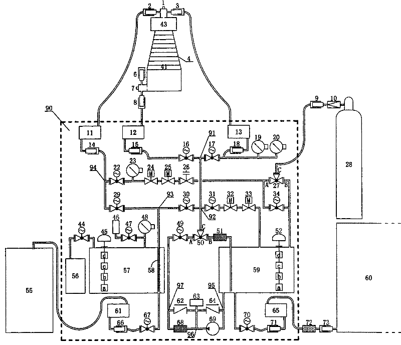 Automatic degassing and oil changing device