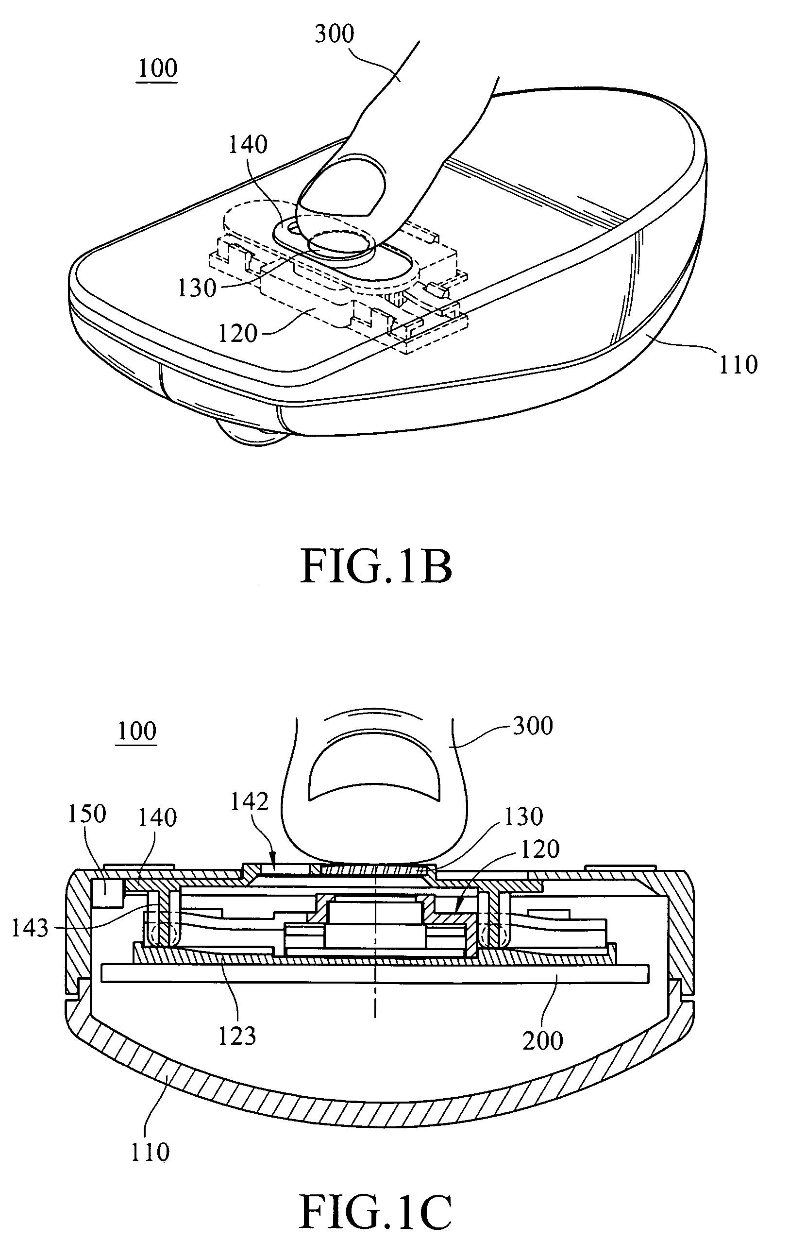 Computer input device having movable light pervious plate