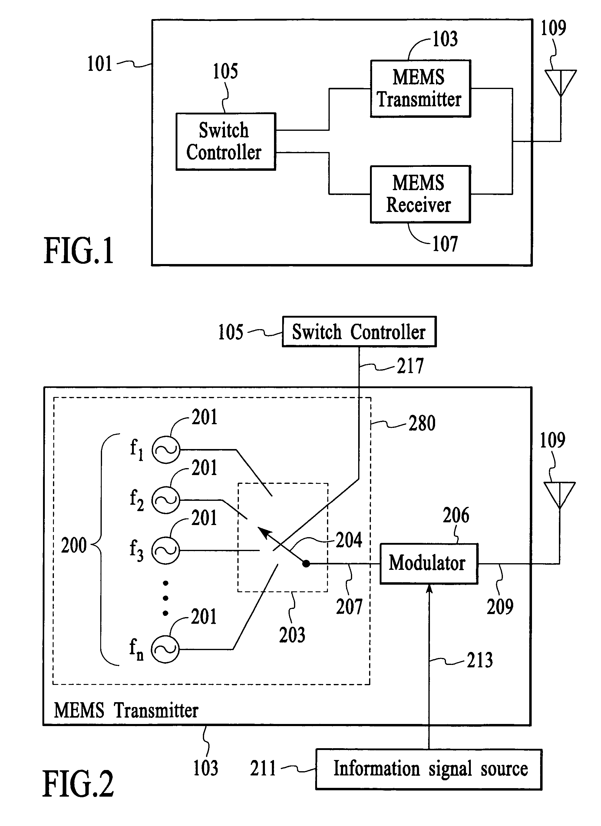 Spread-spectrum radio utilizing MEMS components