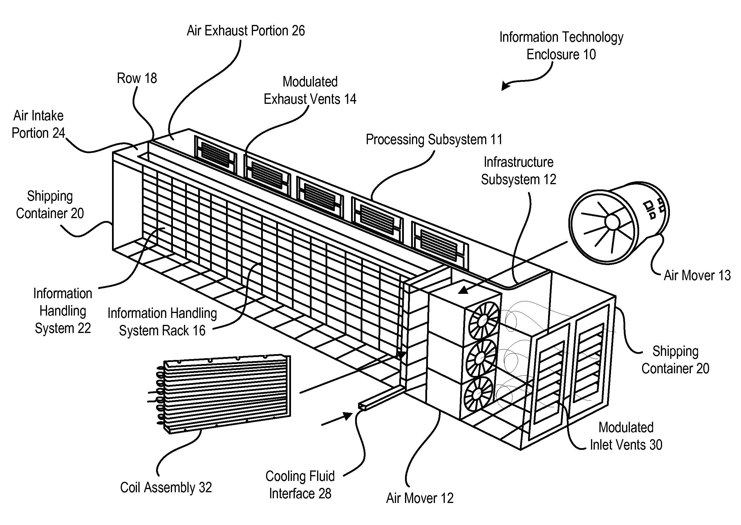 System And Method For Vertically Stacked Information Handling System And Infrastructure Enclosures