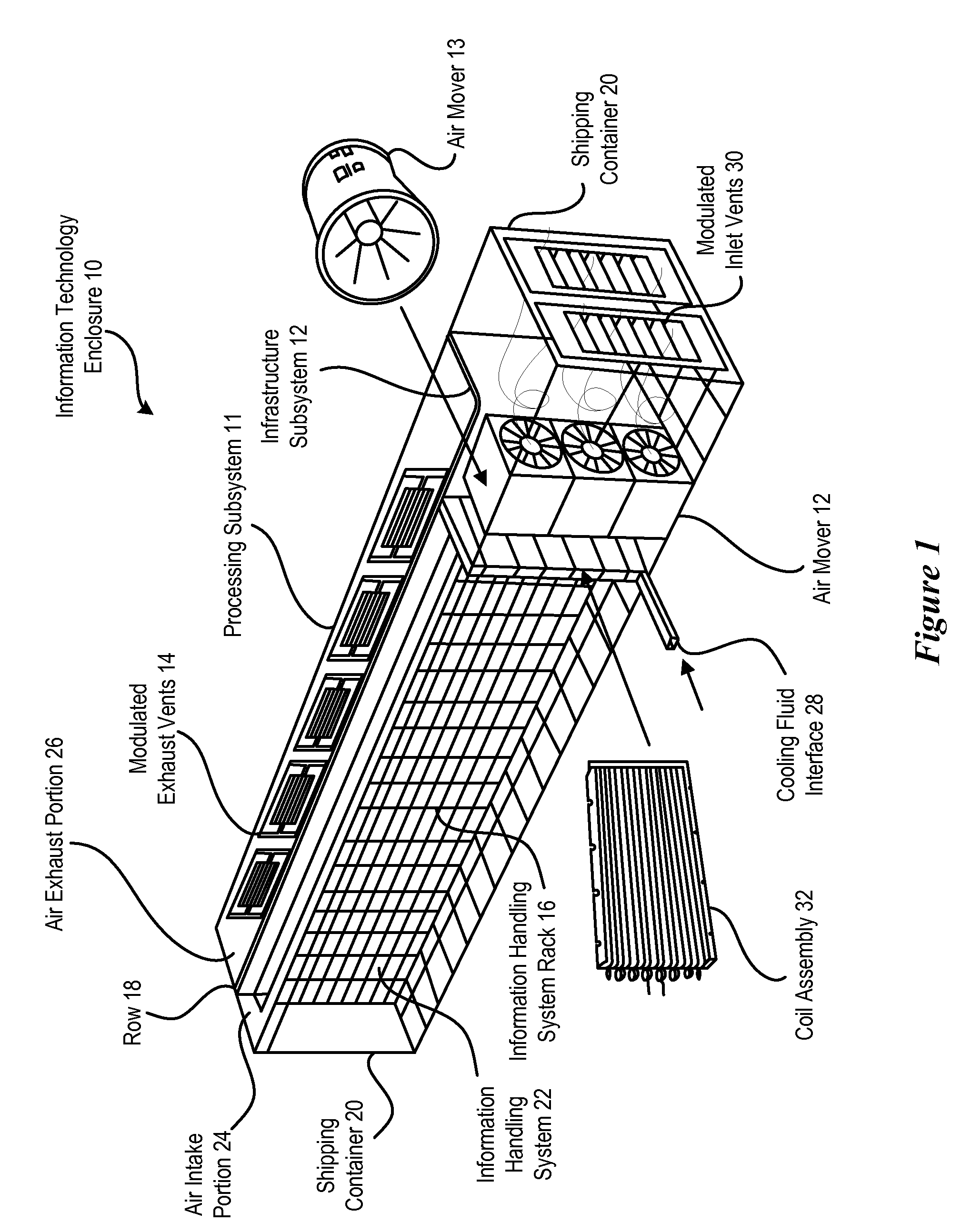 System And Method For Vertically Stacked Information Handling System And Infrastructure Enclosures