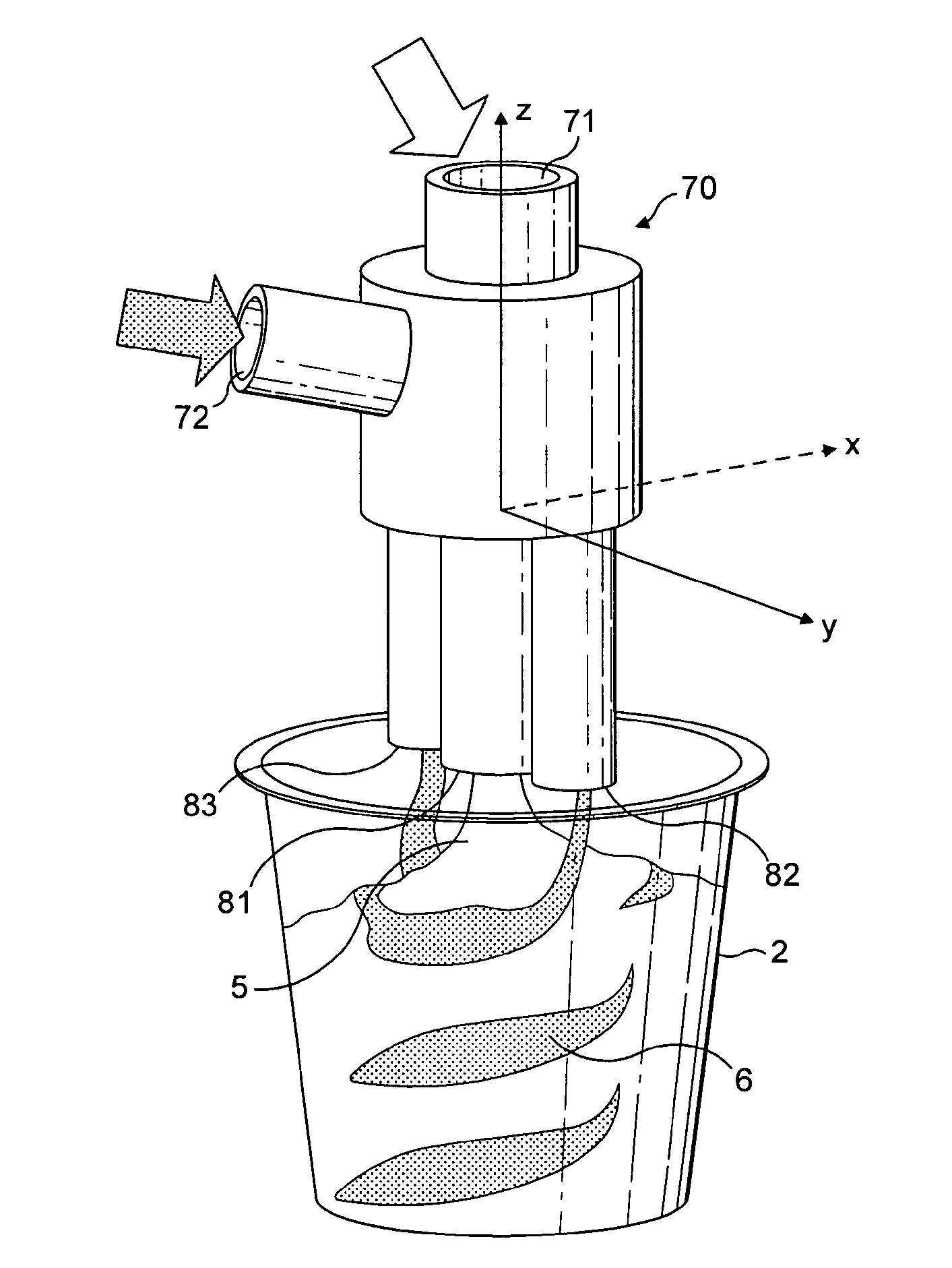 Method of co-filling a dairy product and co-filled composite dairy product