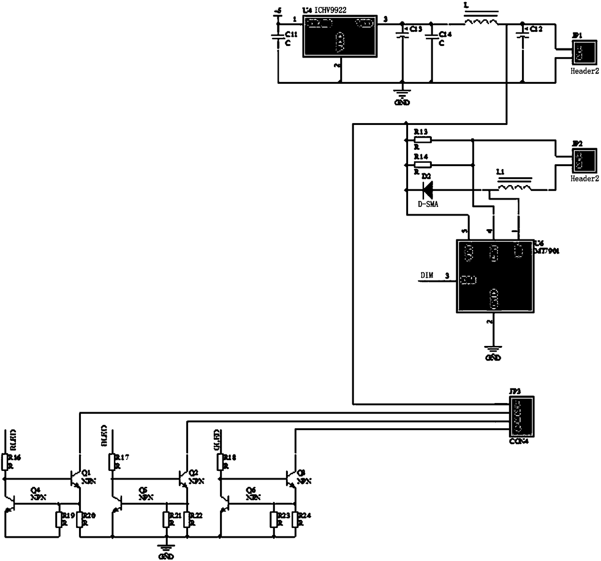 A smart lamp structure and its connection circuit based on the Internet of Things