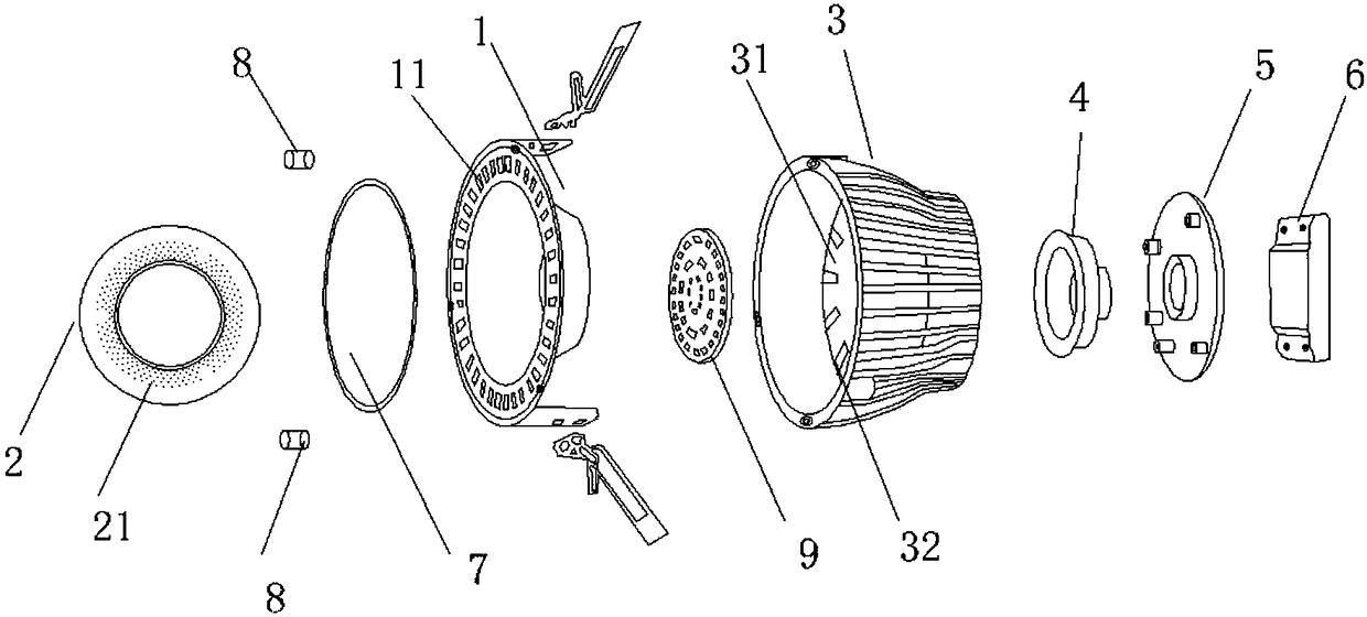 A smart lamp structure and its connection circuit based on the Internet of Things