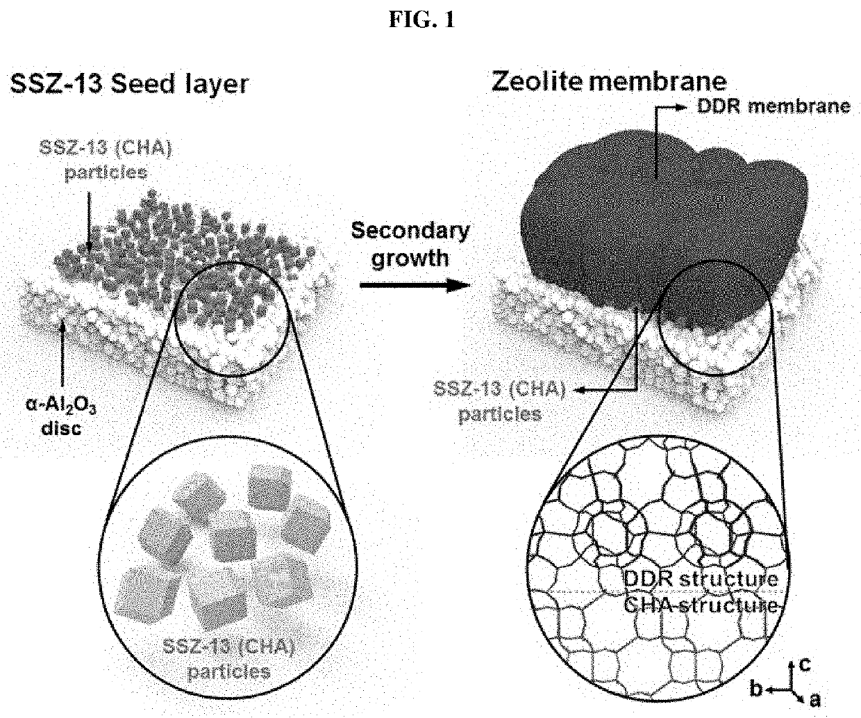 Method of preparing heterogeneous zeolite membranes