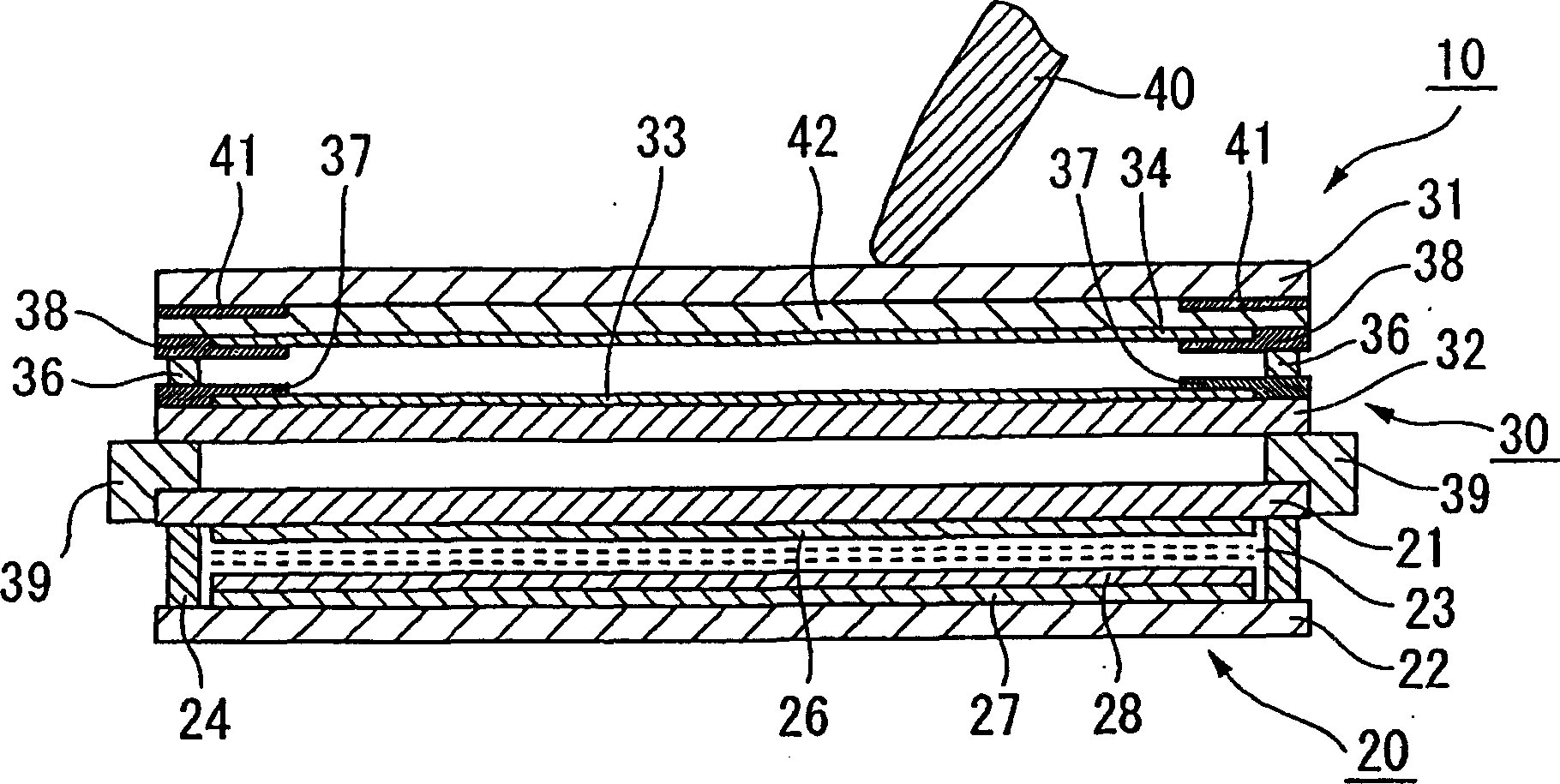 Coordinate input device, image display device and electronic apparatus with the same
