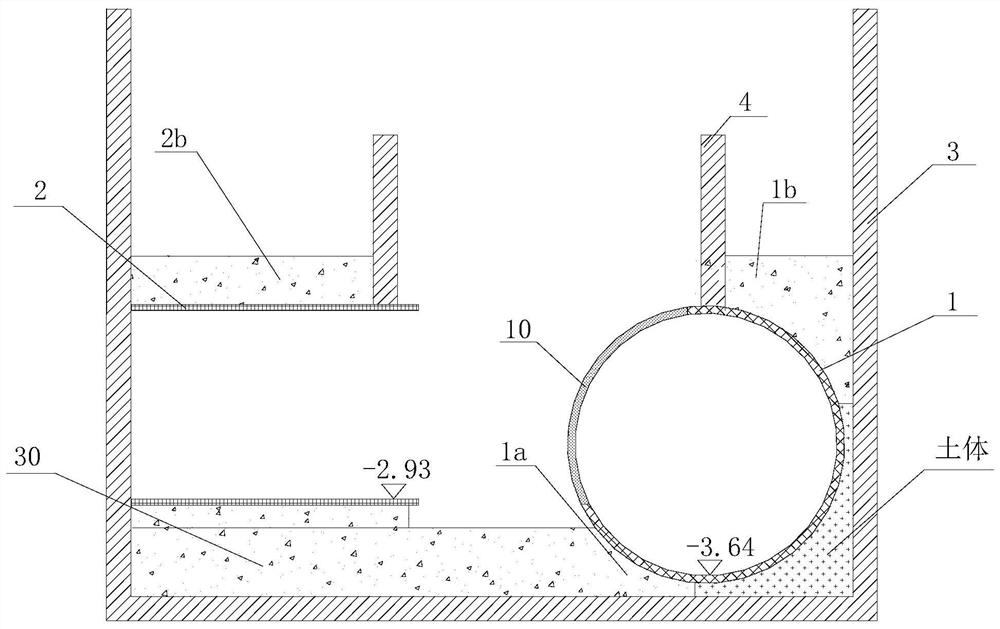 A connection construction method of urban high-water-level and large-diameter reinforced concrete sewage pipelines