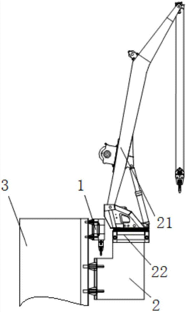 Self-climbing crane and wind power generator mounting equipment