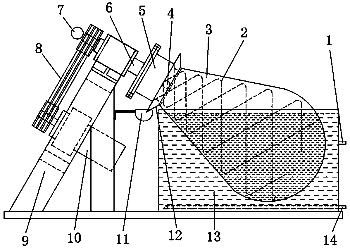 Rotary type automatic material discharging crystallizer