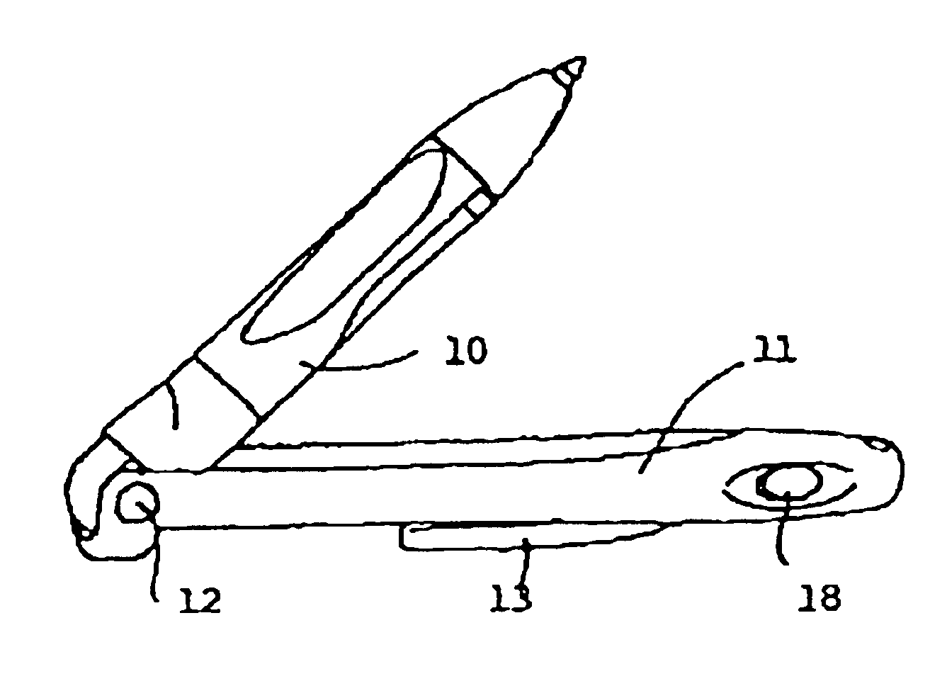 Foldable writing implement