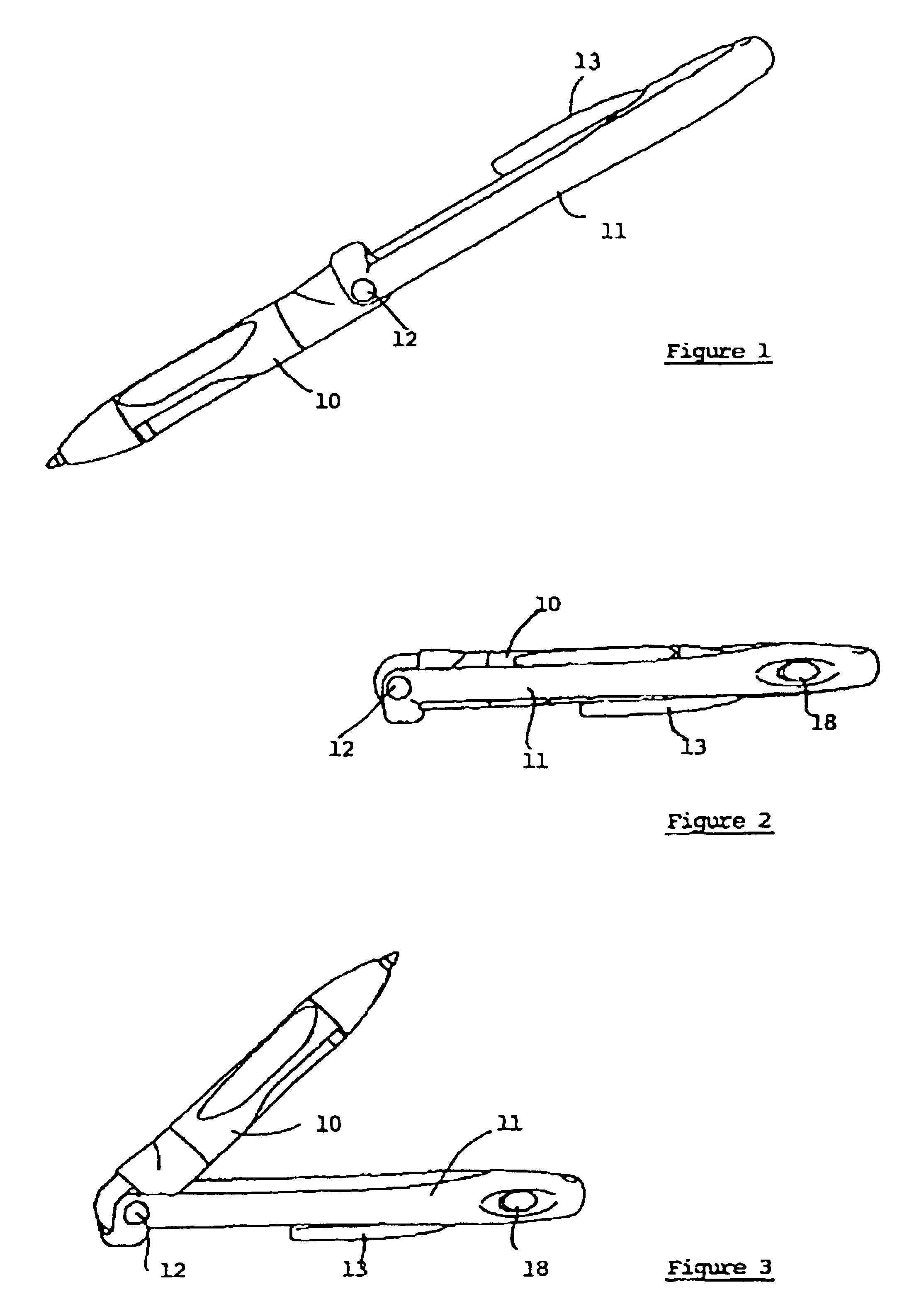 Foldable writing implement