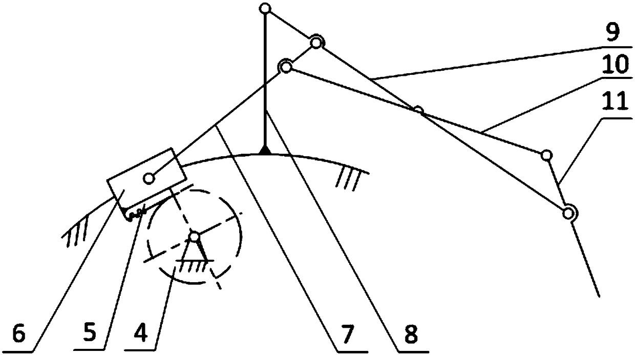 Single-power-source synchronous driving type secondary folding and unfolding mechanism for guided missile