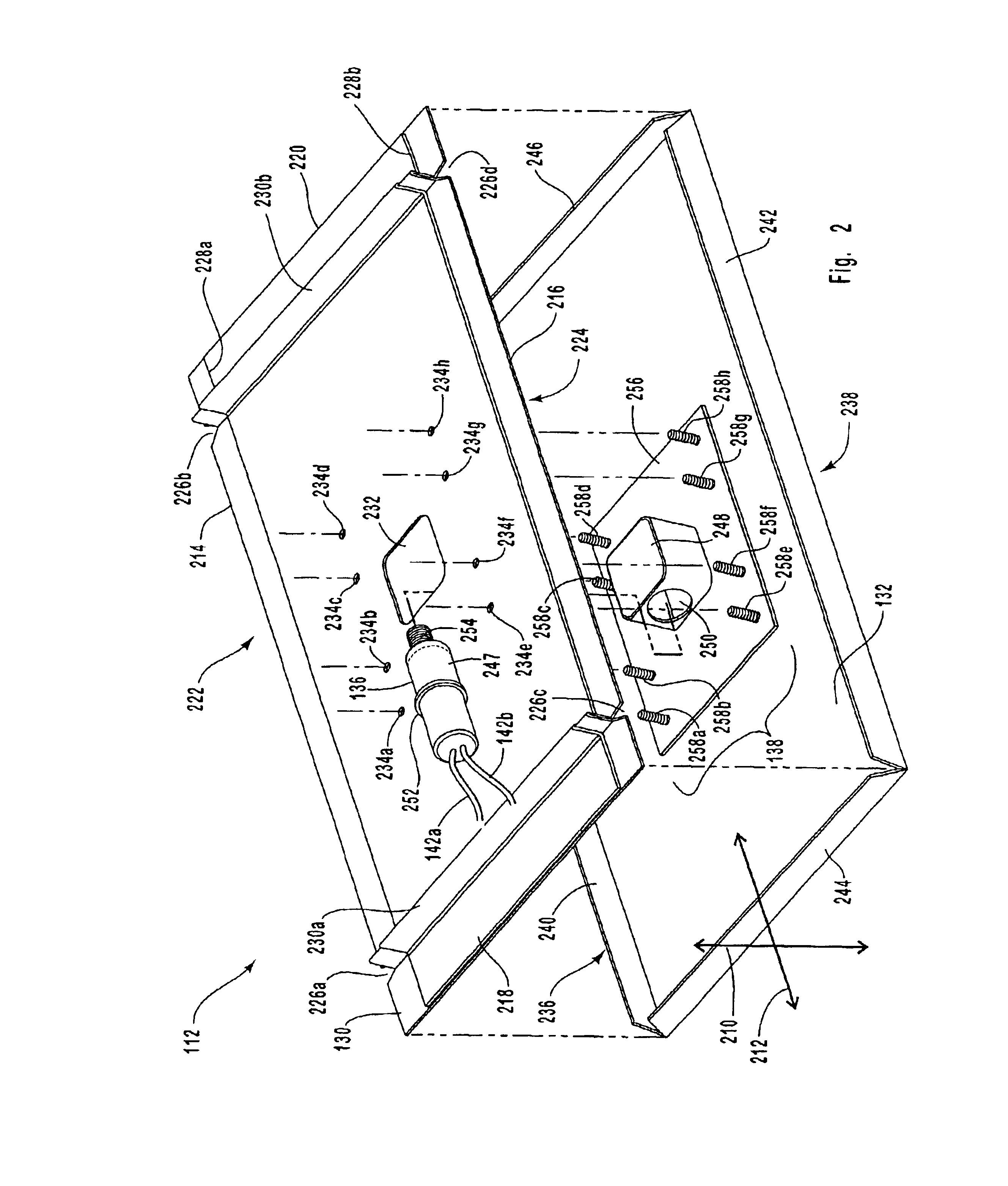 Folded rigid knee airbag