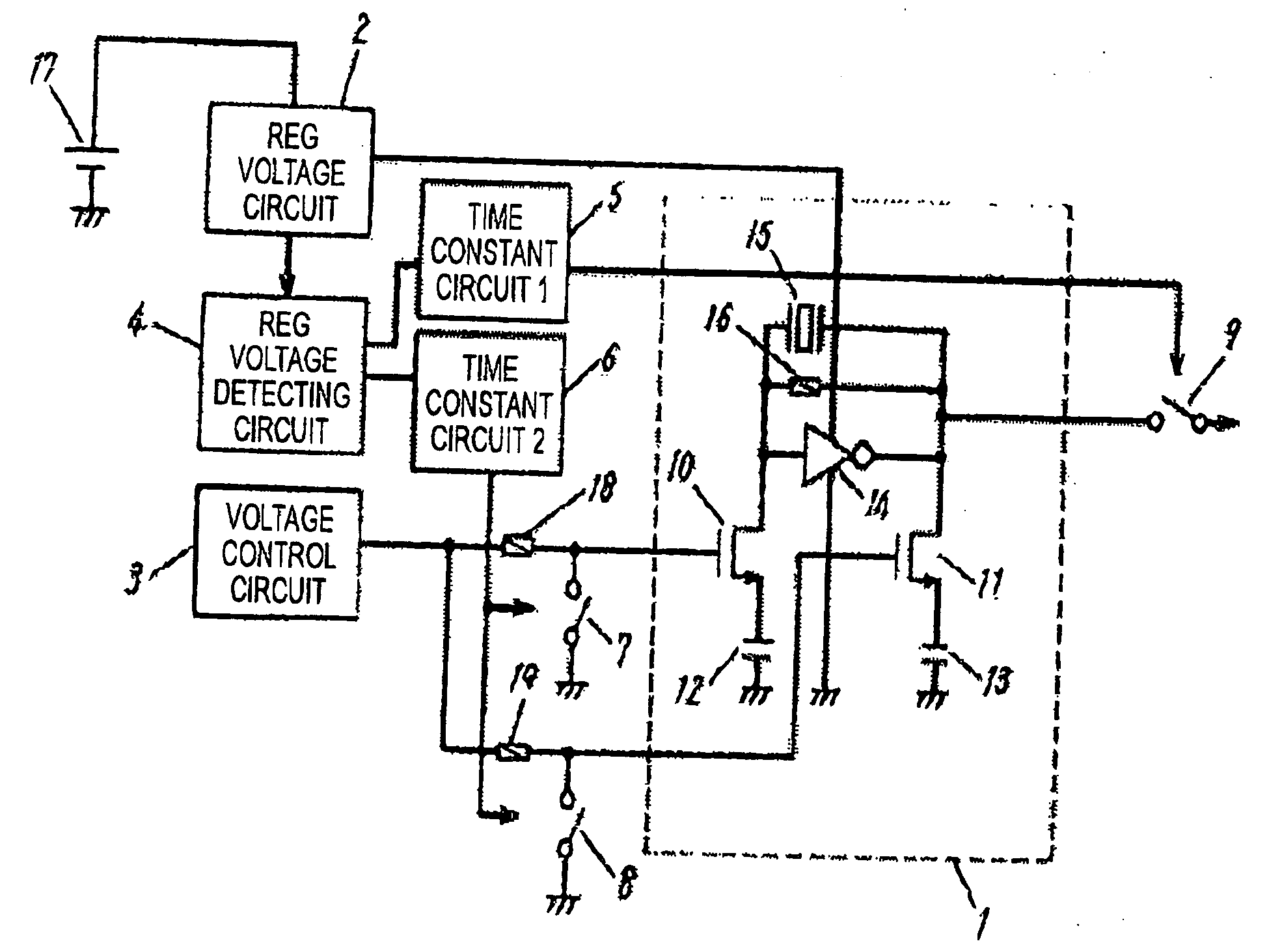 Oscillator starting control circuit