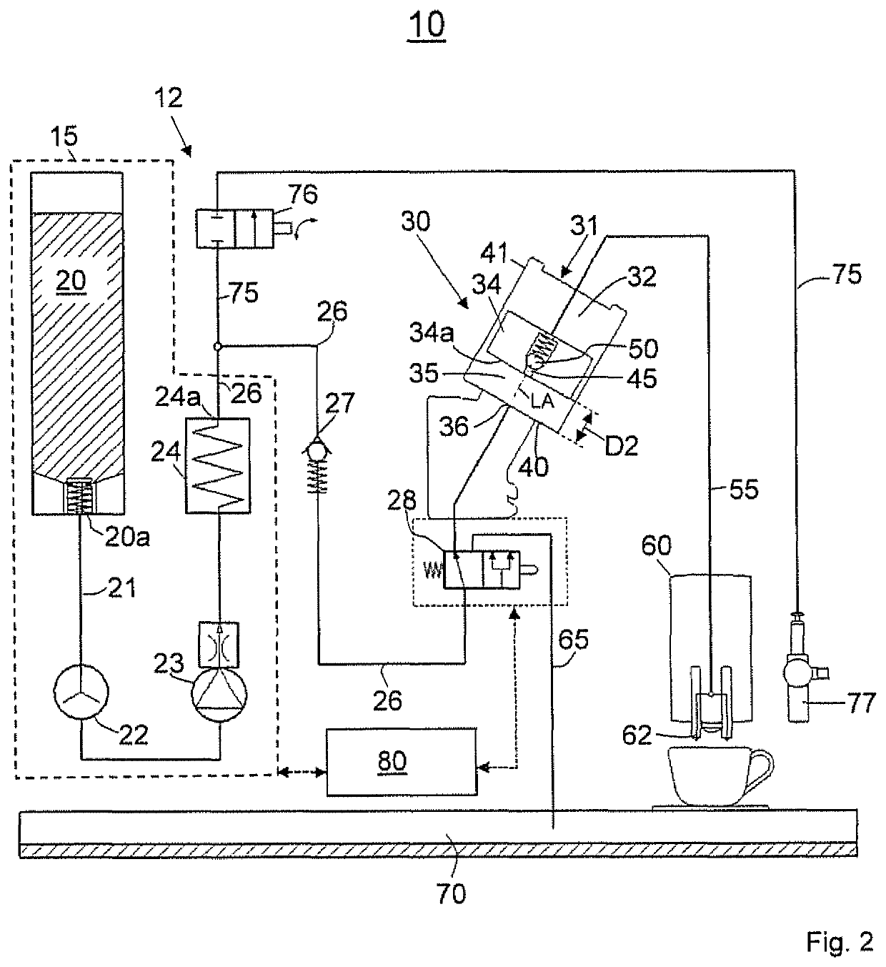 Method for producing a coffee beverage in a coffee machine