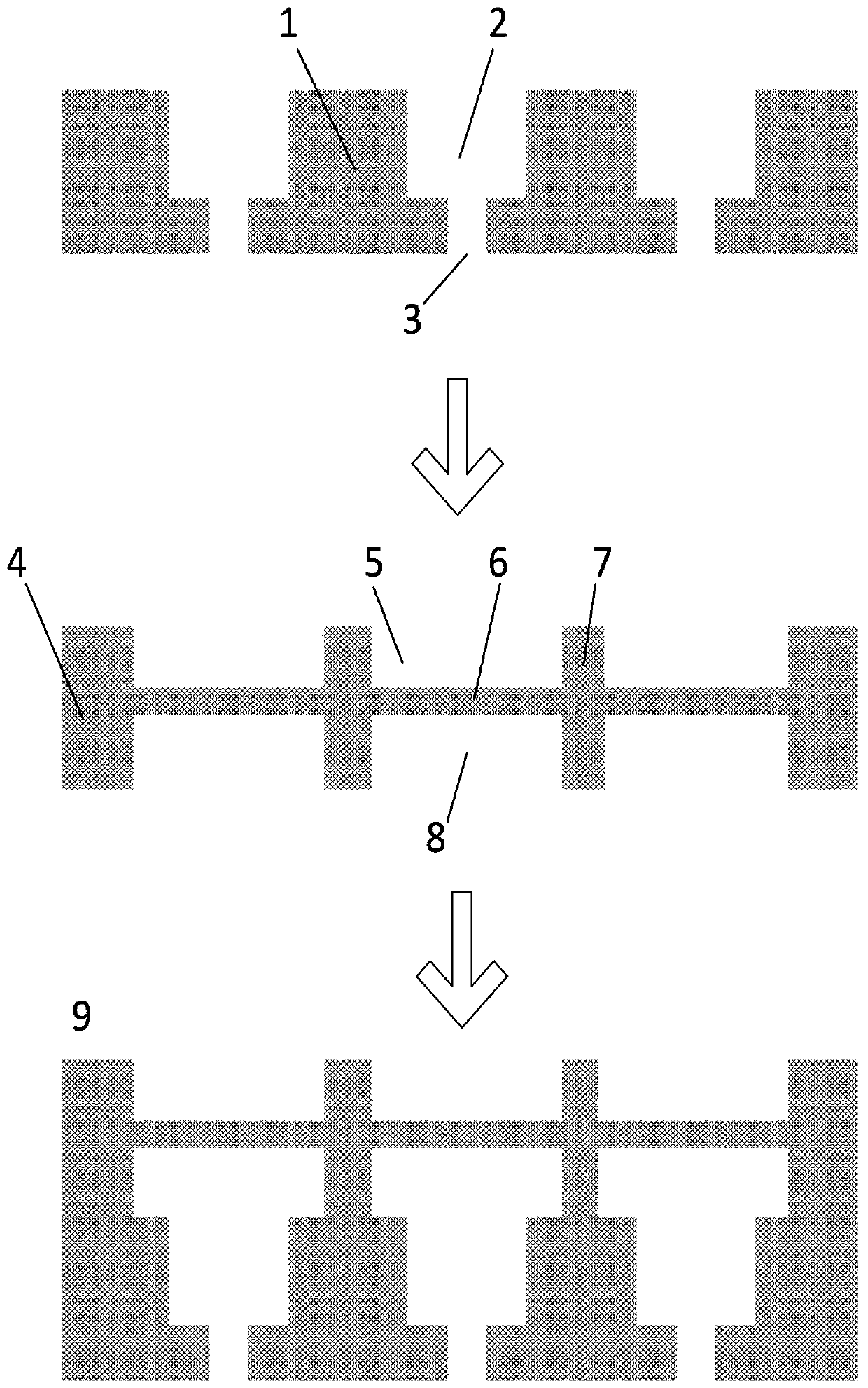 Transfer printing and manufacturing method of beam film type piezoelectric array printing head