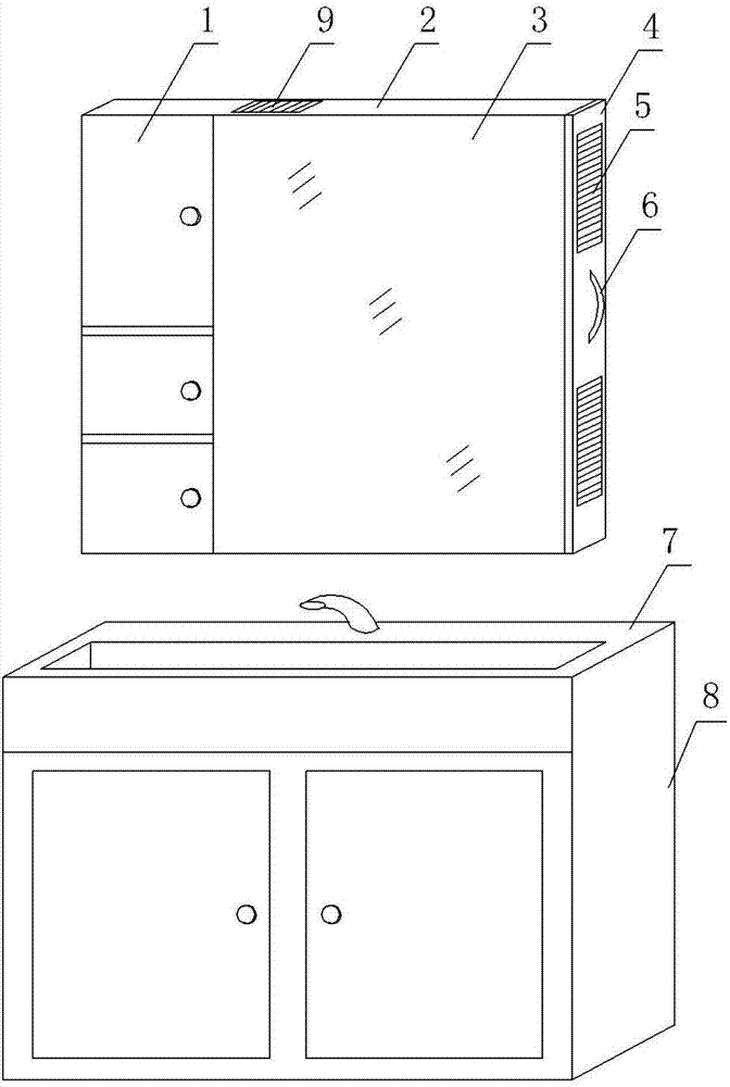 Multi-functional bath cabinet