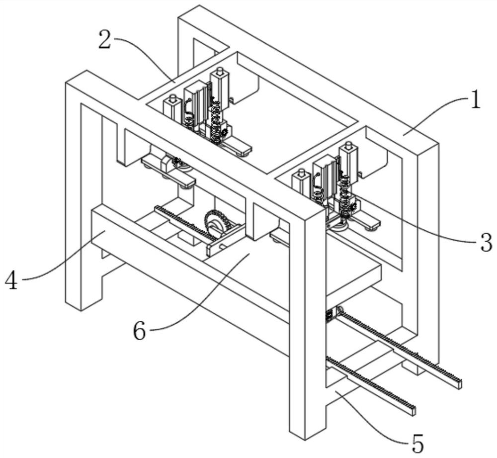 Back face grooving device for wood floor machining