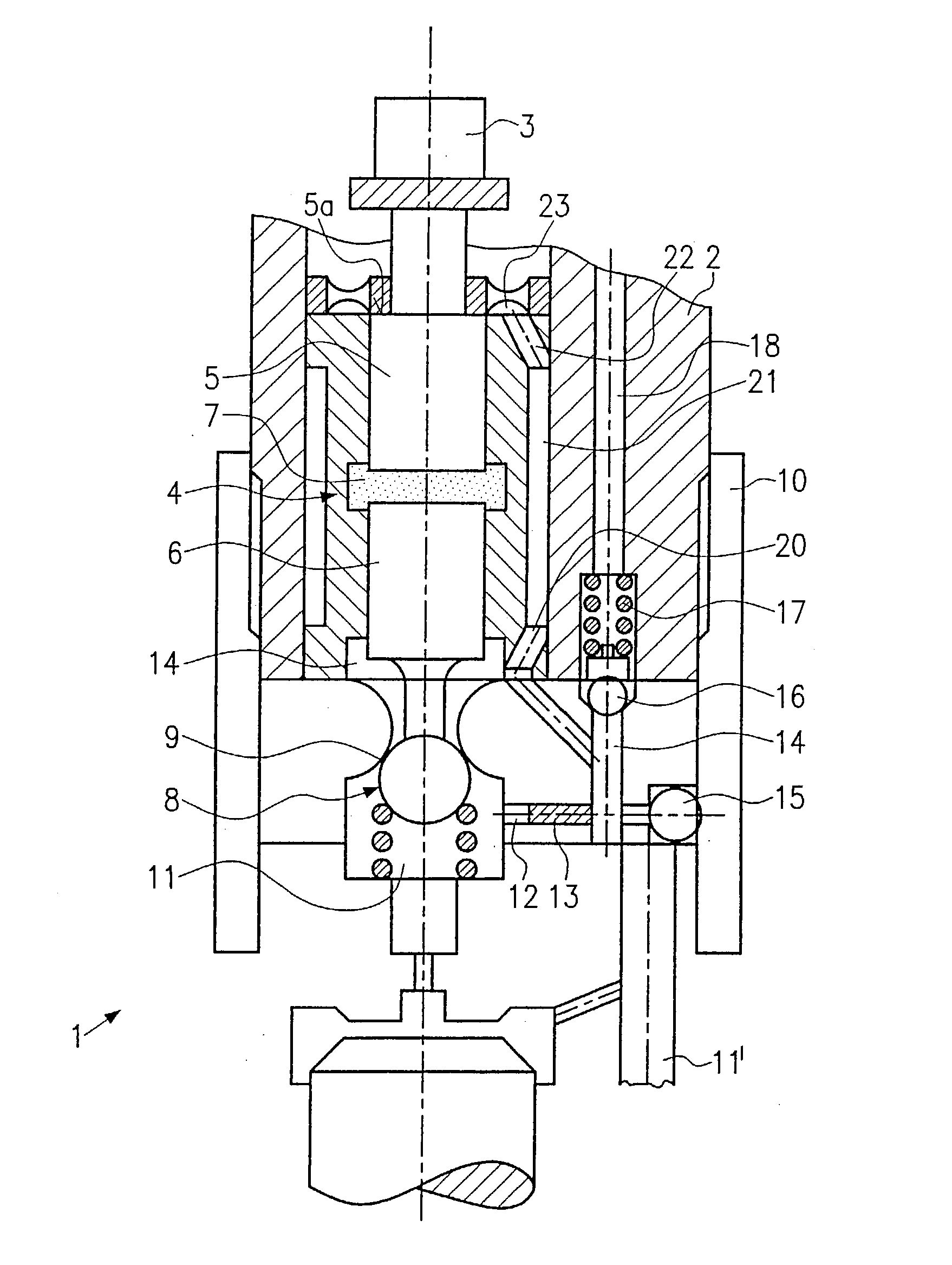 Device and method for generating a system pressure in an injection unit ...