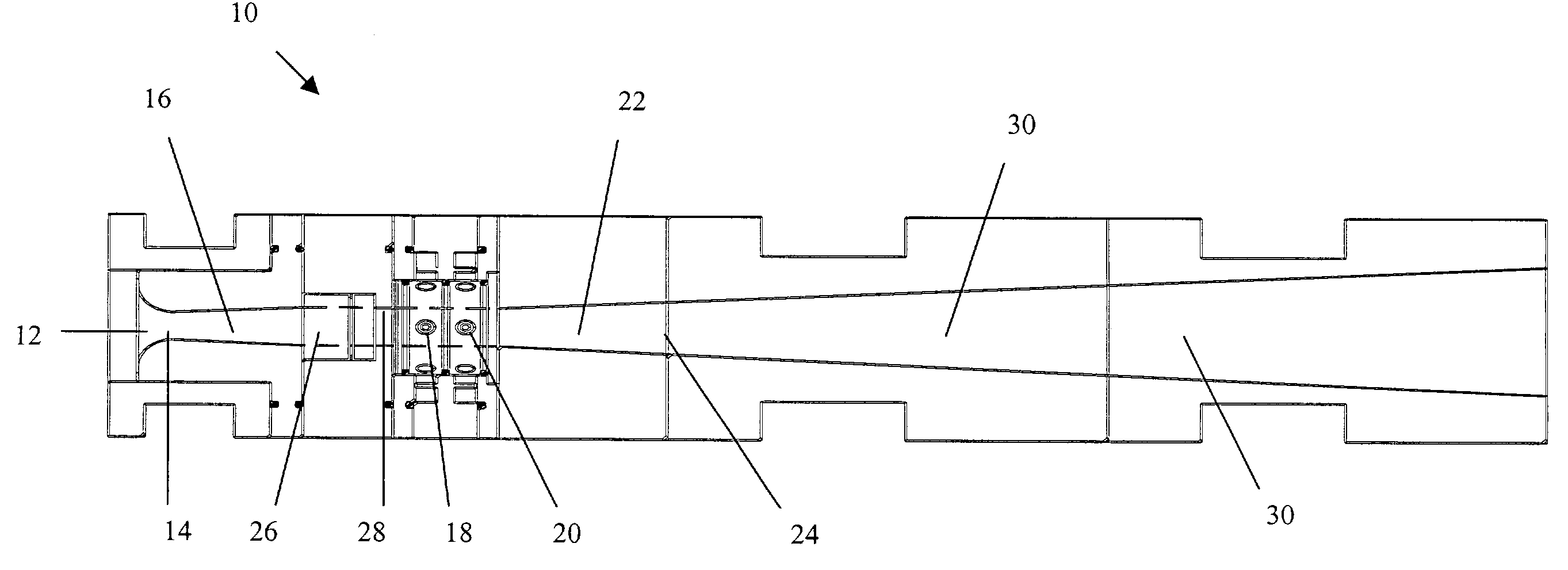 Apparatus and method of using supersonic combustion heater for hypersonic materials and propulsion testing