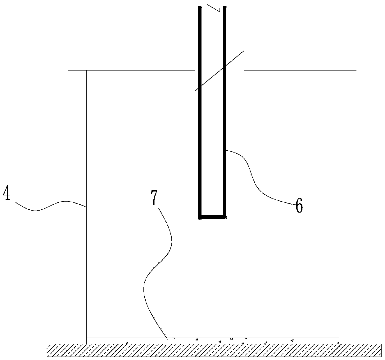 Pouring method of high and large concrete frame column