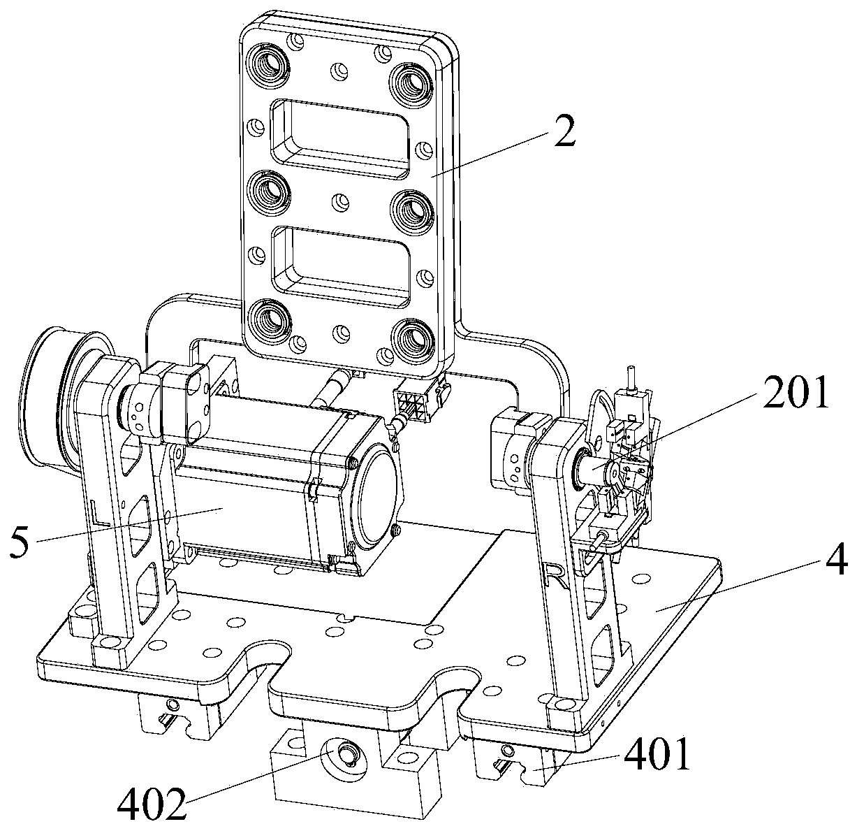 Double-shaft rotating positioning calibrating jig