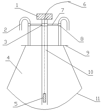 Pressure or bubble water level indicator probe silt-isolating method and device