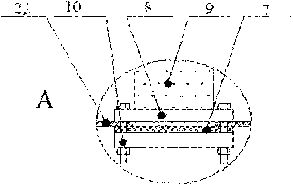 Device for testing underwater high-speed object generated along with supercavity