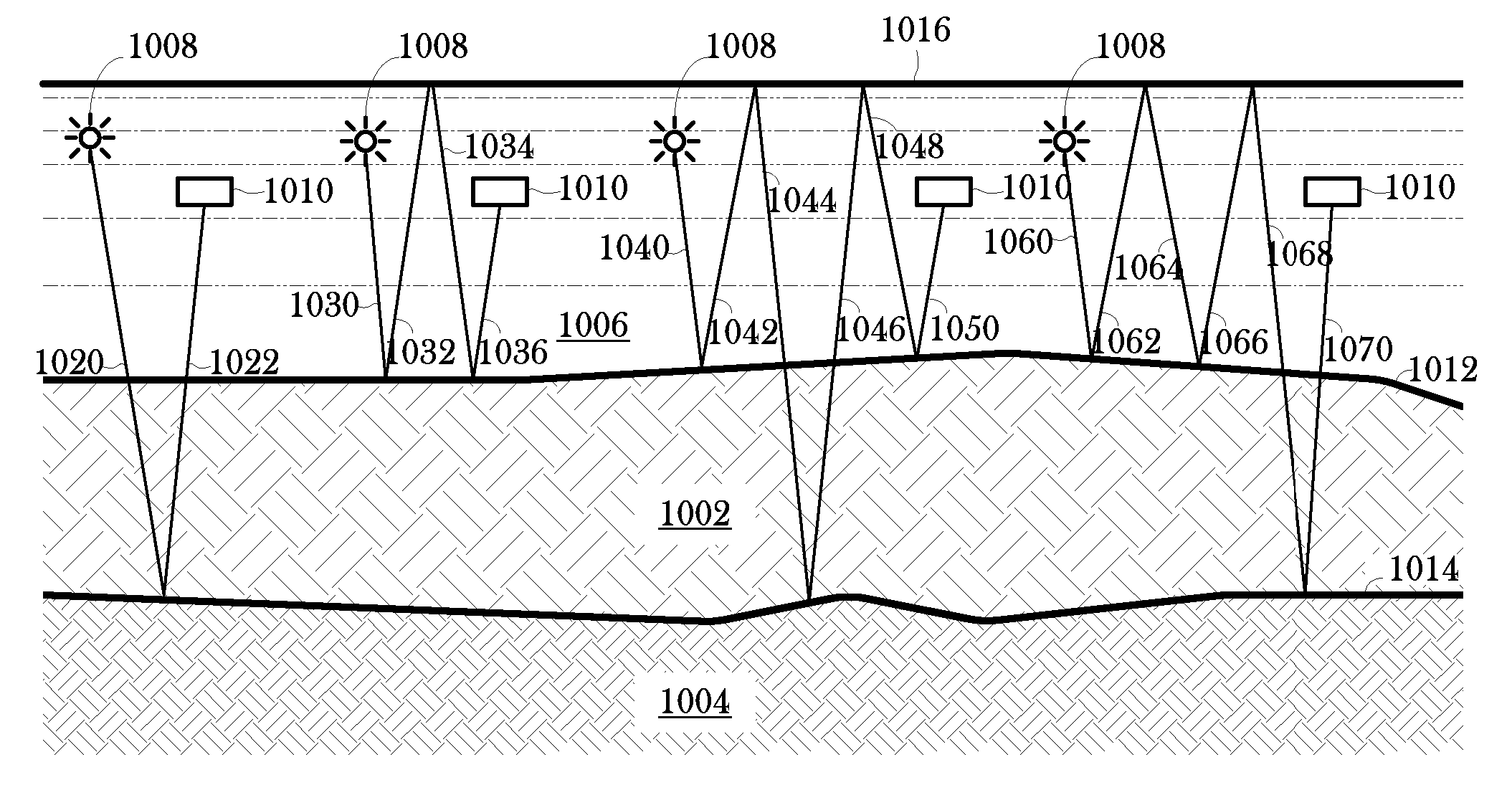 Interpolation and extrapolation method for seismic recordings and use of same in multiple supression
