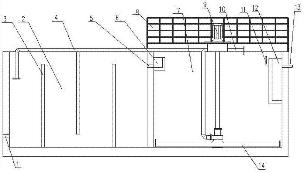 Waste water processing device for high-density flocculating clarification