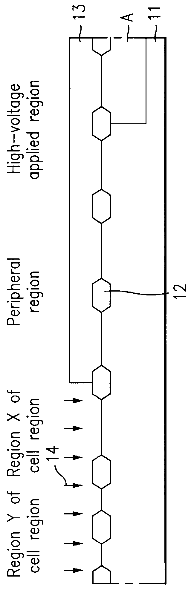 Method of manufacturing semiconductor device comprising high voltage regions and floating gates