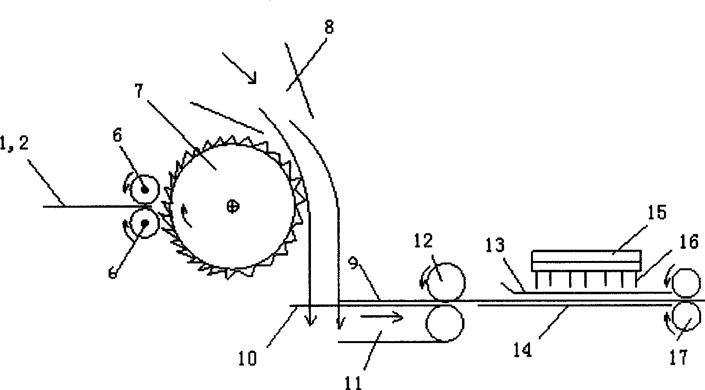 No-weaving filter composite material of feather fiber and preparation method thereof