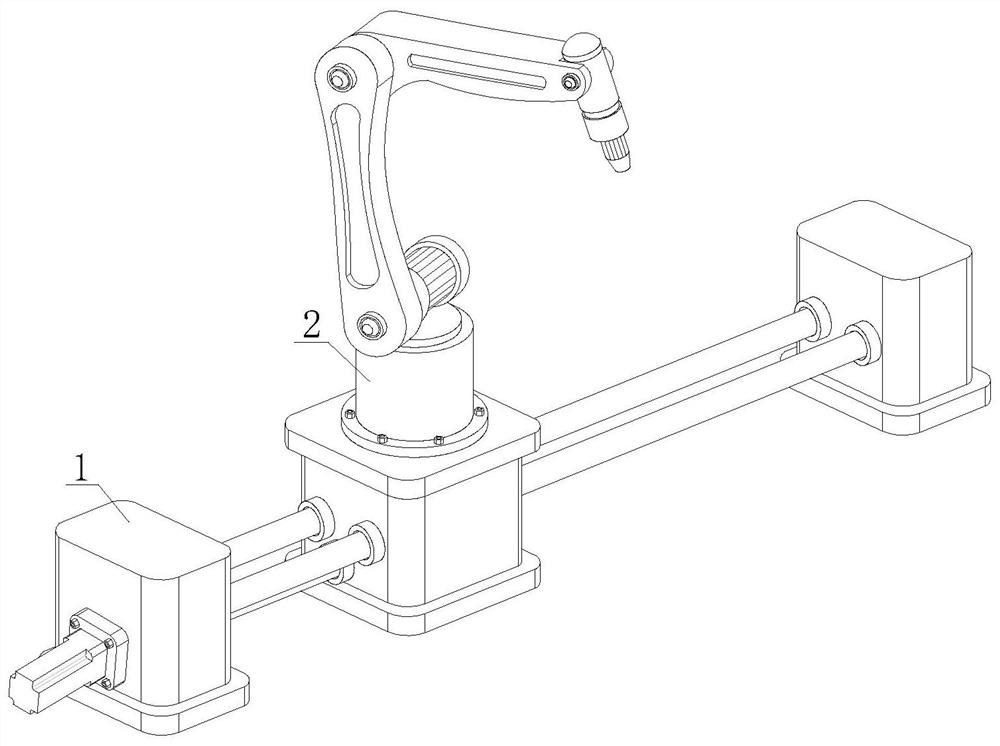 Vehicle body welding robot with temperature protection function