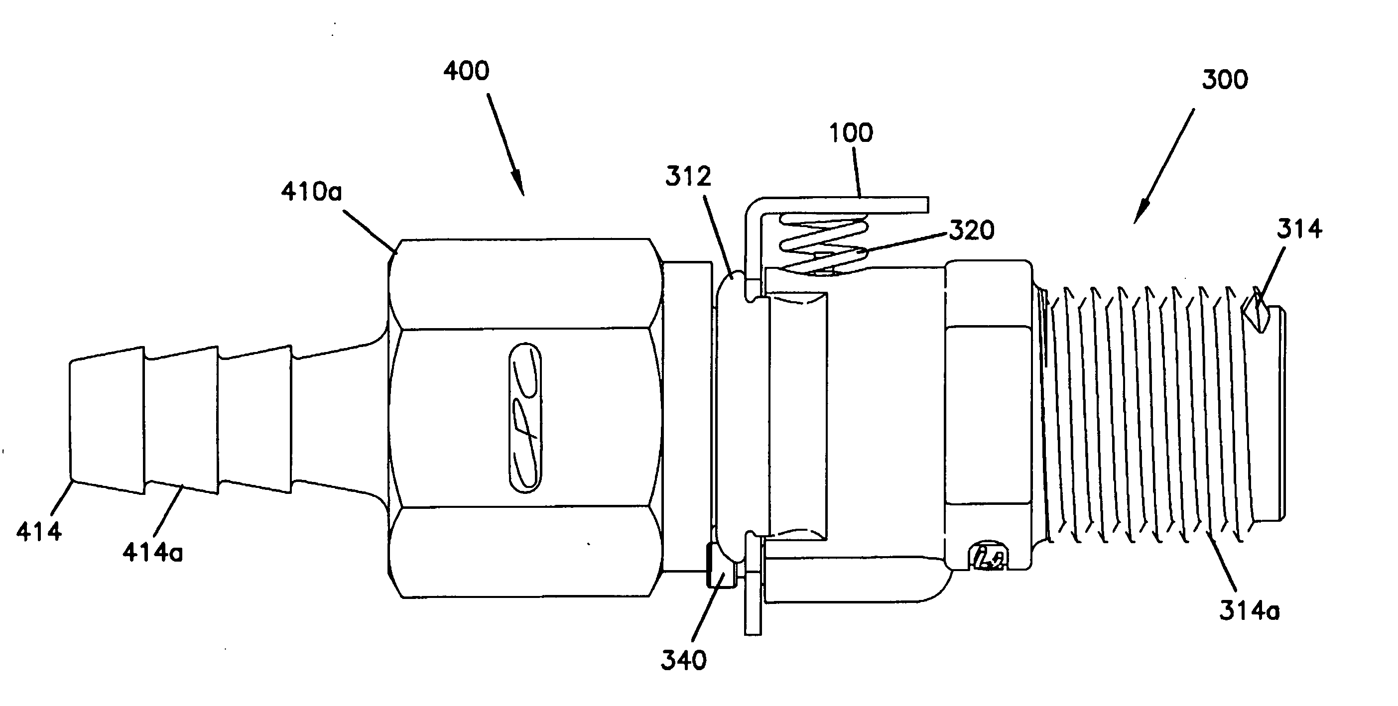 Coupling with latch mechanism