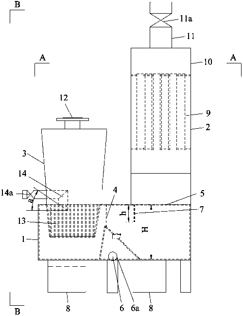 Self-pumping type environment-friendly gasification inverse burning heating furnace