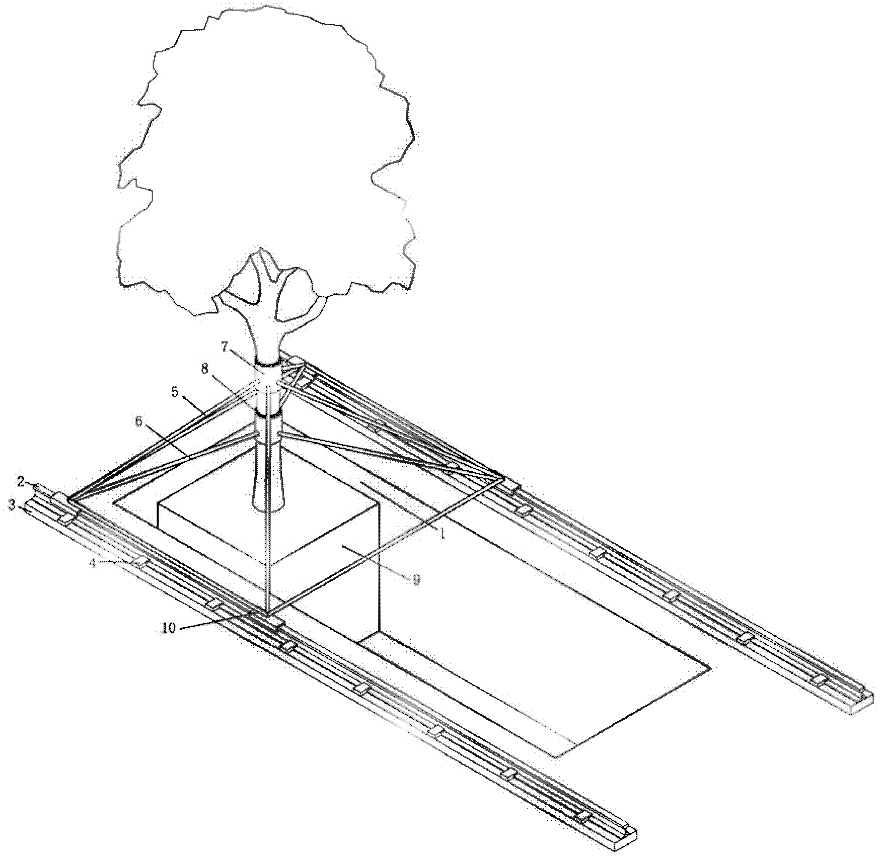 Short-distance tree planting method for road widening project based on sliding technology