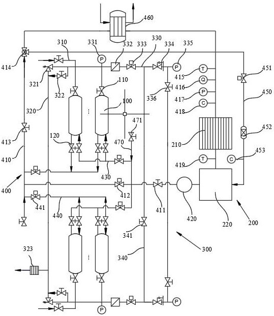 Marine fuel cell hydrogen supply system based on embedded alloy hydrogen storage technology