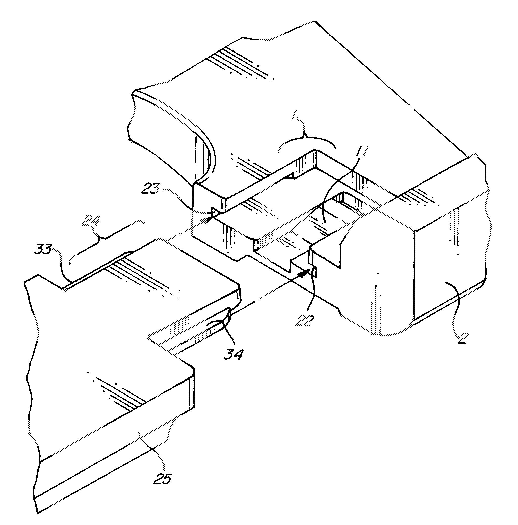 System and method for assembling blow molded parts without use of fasteners