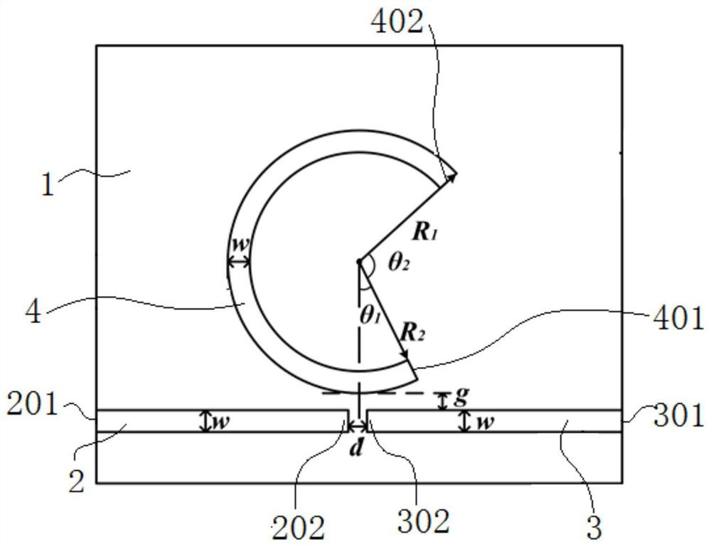 Waveguide structure of annular resonant cavity with notch