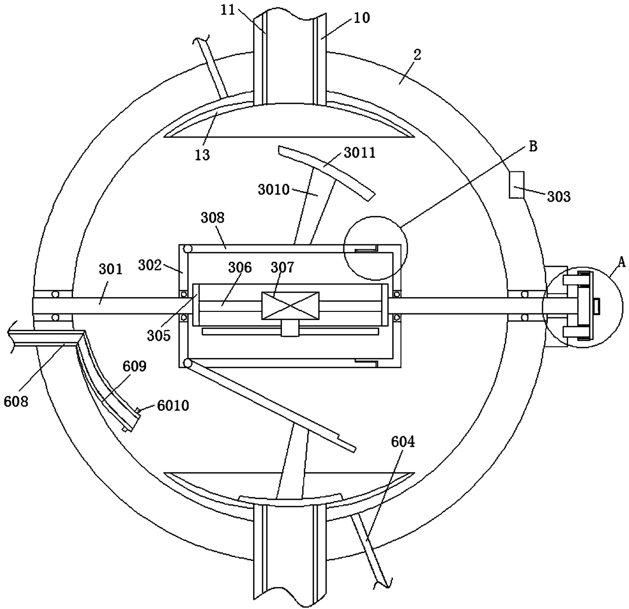 Gas pre-processing and sampling collector of underground mine containing large amount of dust