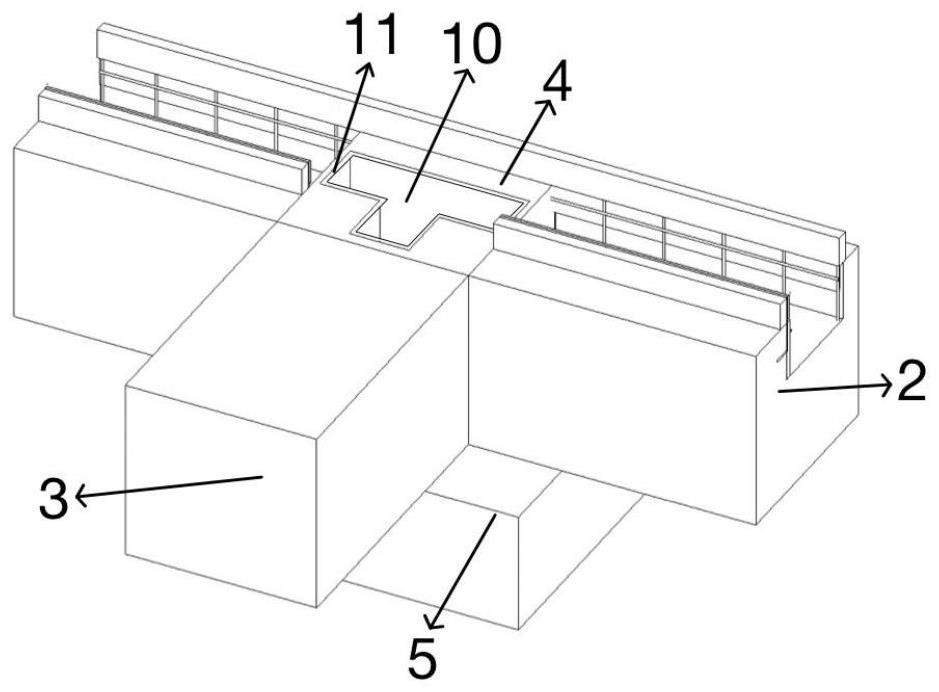 Fabricated composite wallboard T-shaped constructional column and independent foundation connecting structure and construction method
