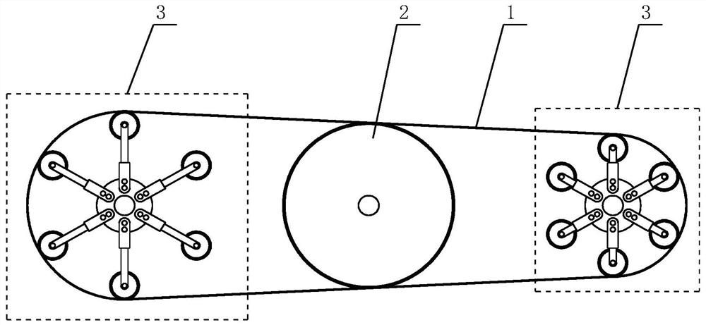 Gear transmission structure of tracked robot