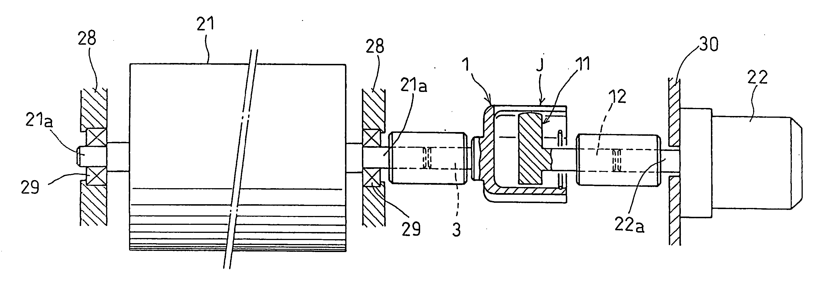 Tripod type constant-velocity joint and image-forming device