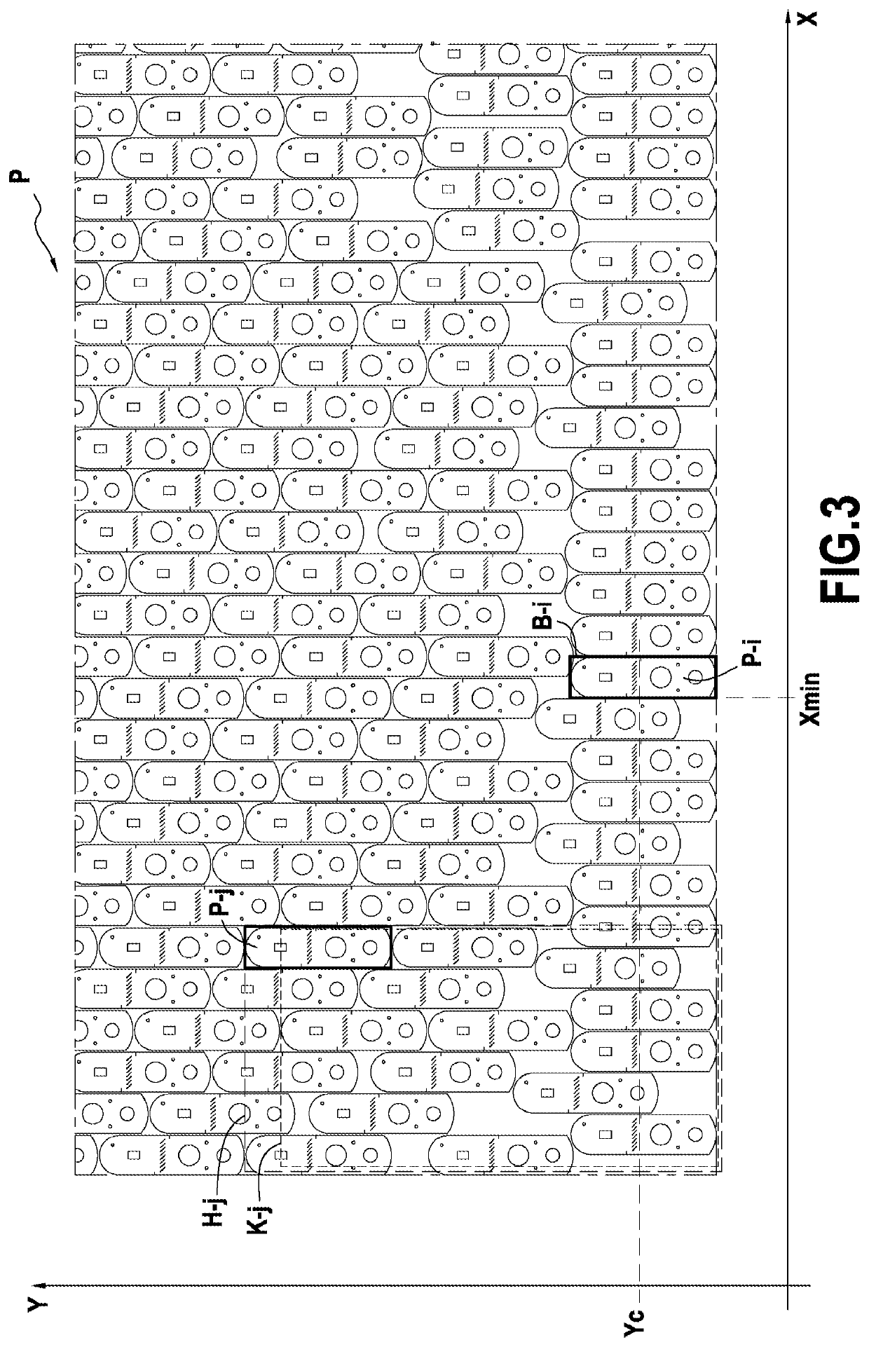 Method for partitioning a predetermined placement of parts intended to be cut in a flexible sheet material