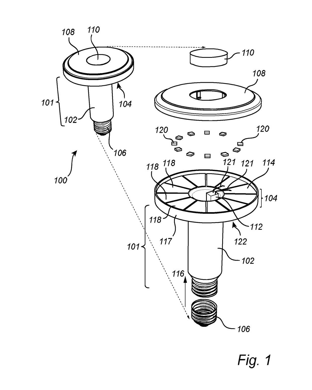 Lighting device with an improved housing