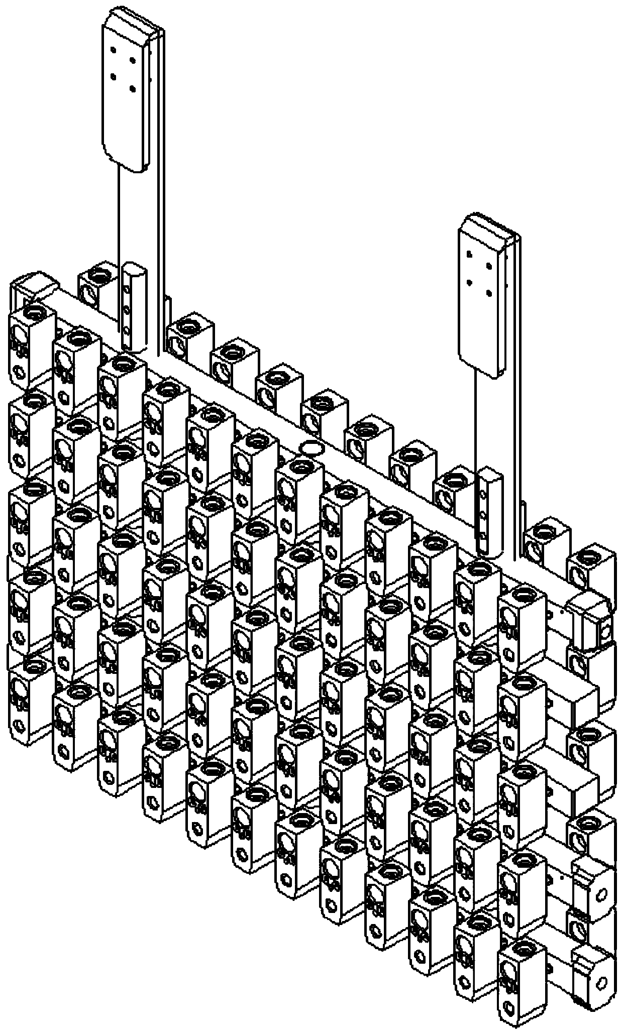 High-precision hanger for expansion valve oxidation line and locating mechanism thereof