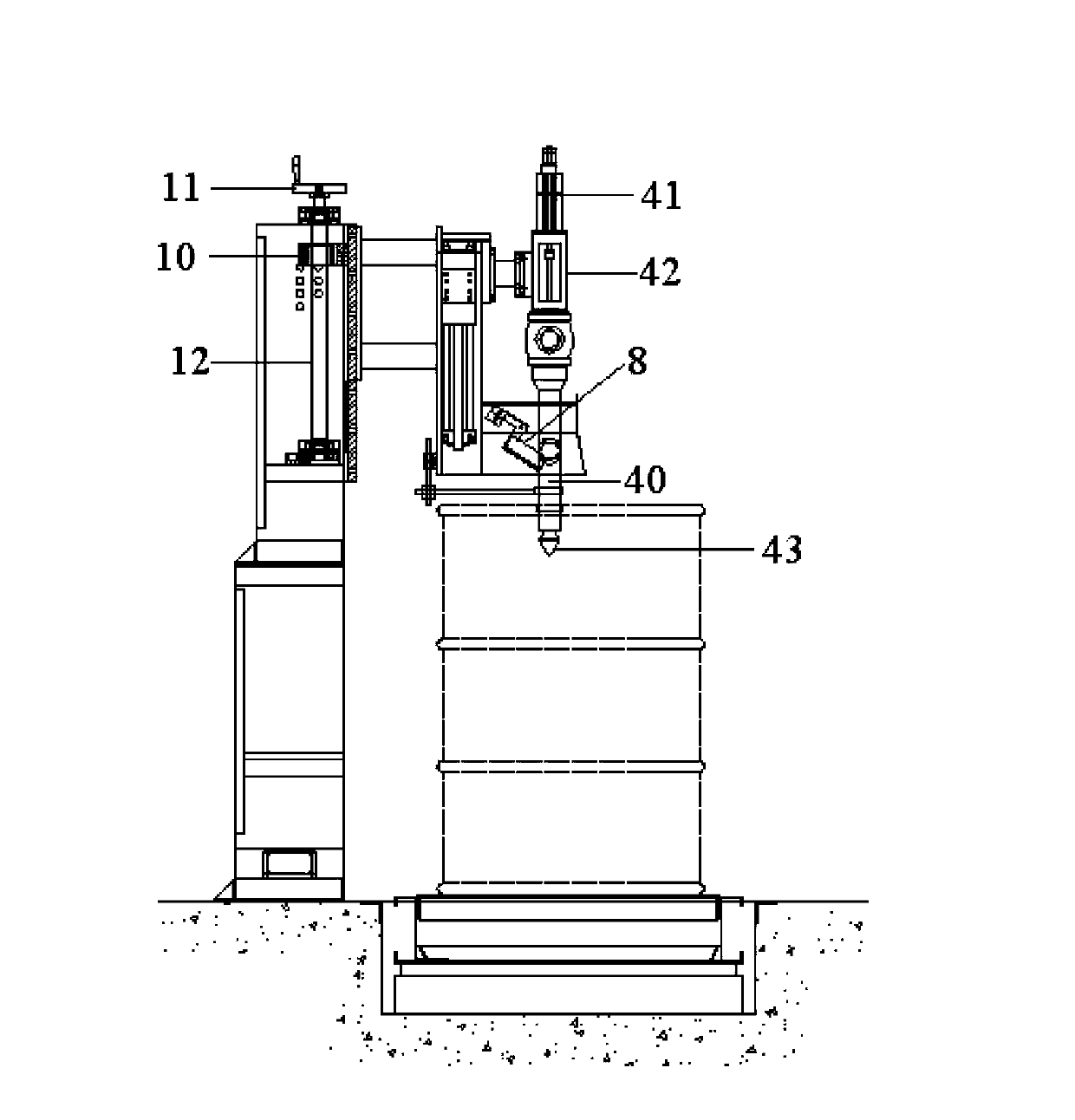 Liquid filling machine positioner