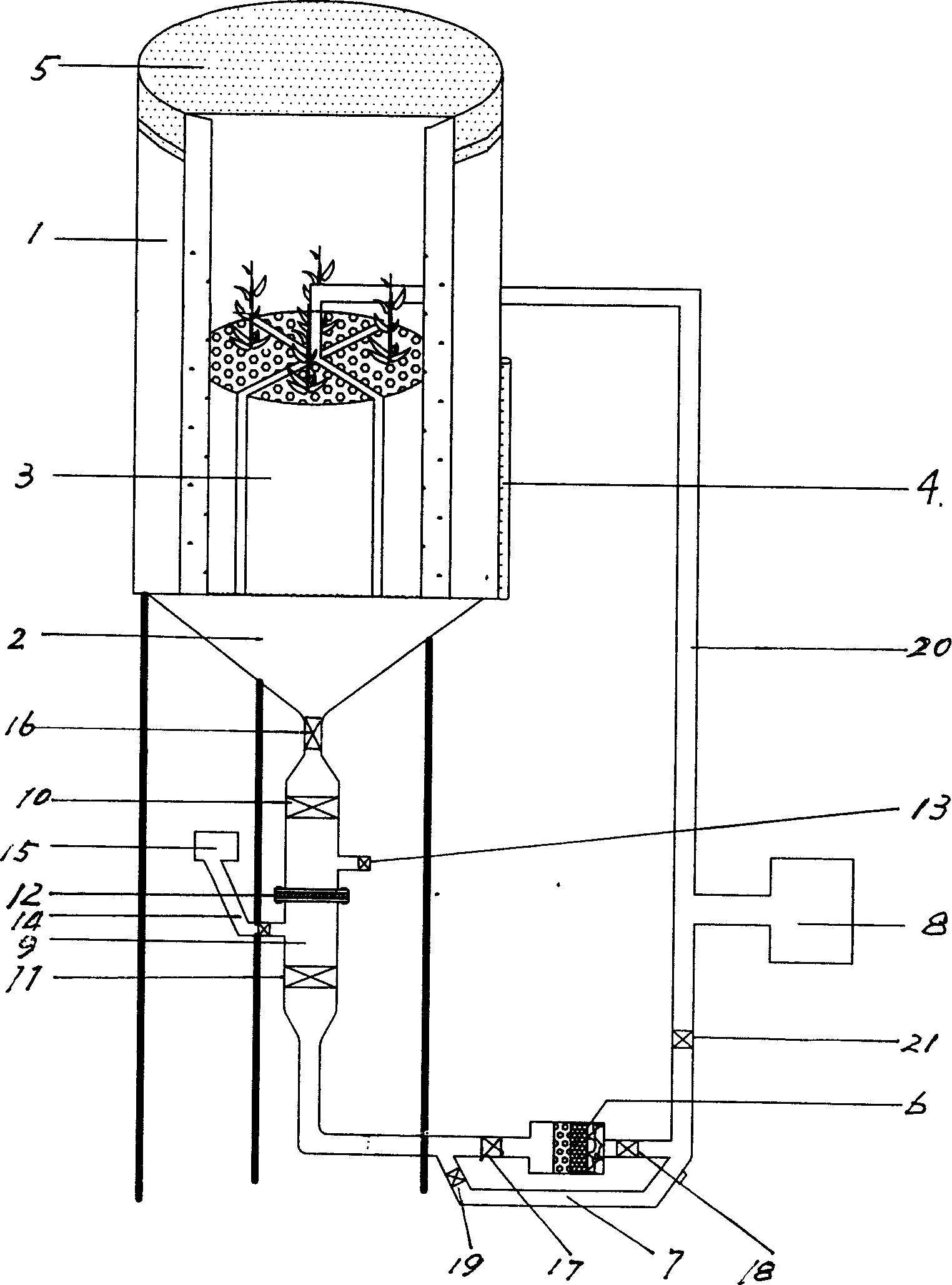 Rock growing plant root secretion and circulation liquid collecting device and its collecting method