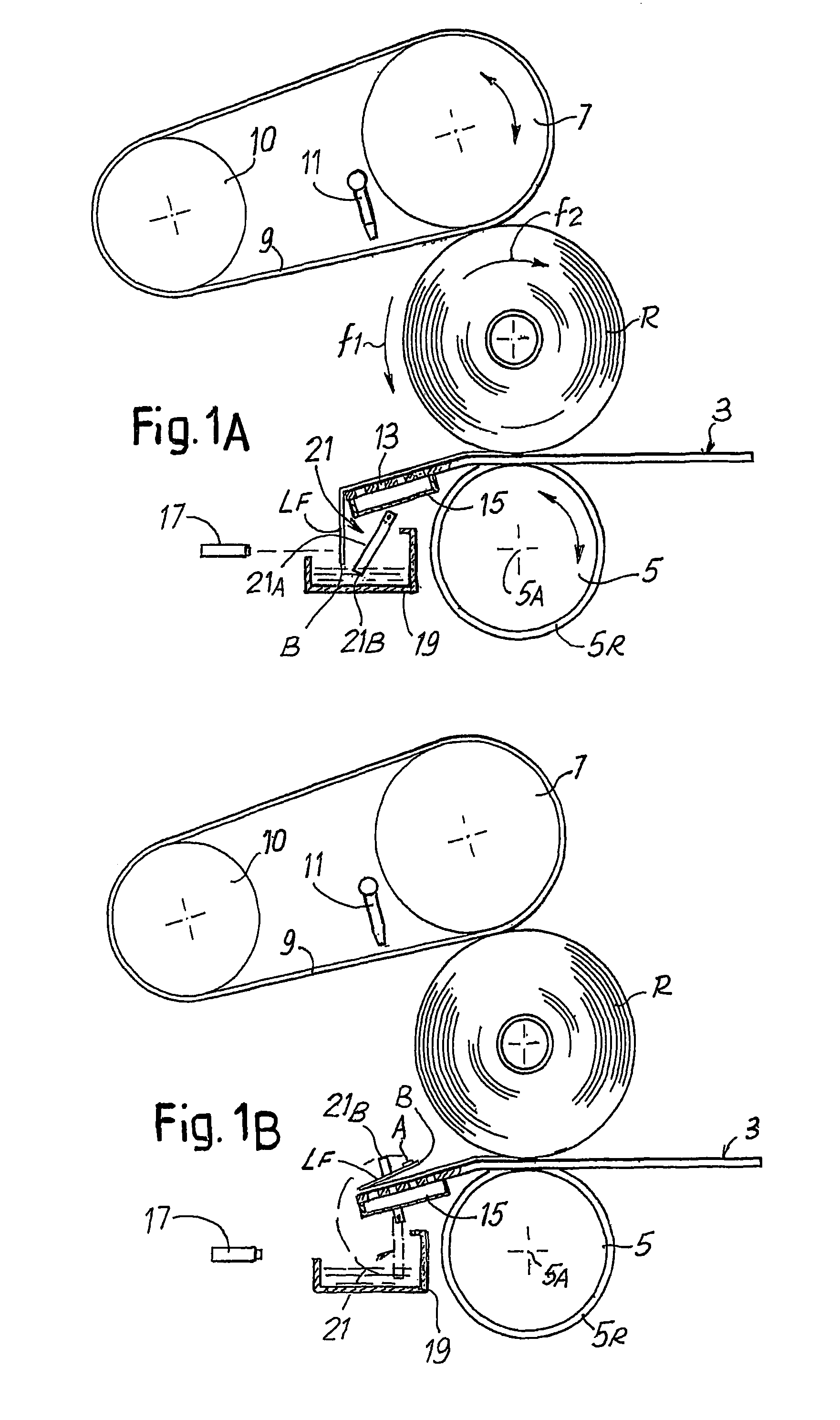 Device and method for closing the tail end of logs of web material and relative logs obtained therewith