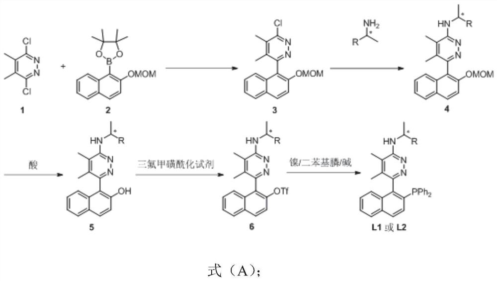 Phosphine nitrogen ligands with various chiral centers as well as synthesis method and application thereof